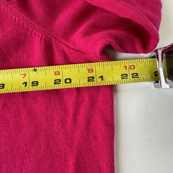 Talbots Size X Cardigan Magenta V Neck Button Down - Picture 9 of 12